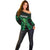 ADHD Awareness Month You Matter Off Shoulder Sweater Green Polynesian Ribbon