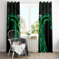 ADHD Awareness Month You Matter Window Curtain Green Polynesian Ribbon