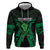 ADHD Awareness Month You Matter Zip Hoodie Green Polynesian Ribbon
