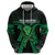 ADHD Awareness Month You Matter Zip Hoodie Green Polynesian Ribbon