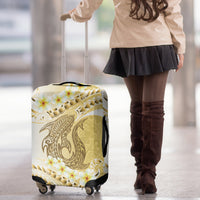 Gold Hawaii Shark Tattoo Luggage Cover Frangipani With Polynesian Pastel Version
