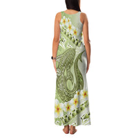 Green Hawaii Shark Tattoo Family Matching Tank Maxi Dress and Hawaiian Shirt Frangipani With Polynesian Pastel Version LT14 - Polynesian Pride