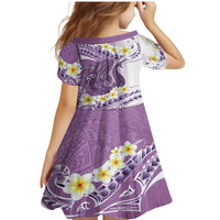 Purple Hawaii Shark Tattoo Family Matching Mermaid Dress and Hawaiian Shirt Frangipani With Polynesian Pastel Version LT14 - Polynesian Pride