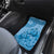 Blue Bula Fiji Car Mats Fijian Dance Fan Tapa Cloth Pattern