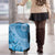 Blue Bula Fiji Luggage Cover Fijian Dance Fan Tapa Cloth Pattern