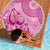 Pink Bula Fiji Beach Blanket Fijian Dance Fan Tapa Cloth Pattern