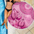 Pink Bula Fiji Beach Blanket Fijian Dance Fan Tapa Cloth Pattern