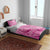 Pink Bula Fiji Bedding Set Fijian Dance Fan Tapa Cloth Pattern