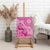 Pink Bula Fiji Canvas Wall Art Fijian Dance Fan Tapa Cloth Pattern