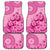 Pink Bula Fiji Car Mats Fijian Dance Fan Tapa Cloth Pattern