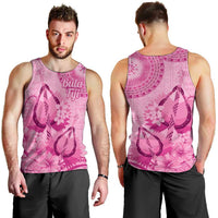 Pink Bula Fiji Men Tank Top Fijian Dance Fan Tapa Cloth Pattern LT14 - Polynesian Pride