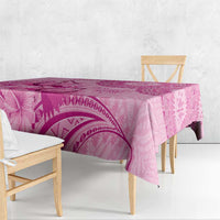 Pink Bula Fiji Tablecloth Fijian Dance Fan Tapa Cloth Pattern