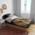 Black Bula Fiji Bedding Set Fijian Dance Fan Tapa Cloth Pattern