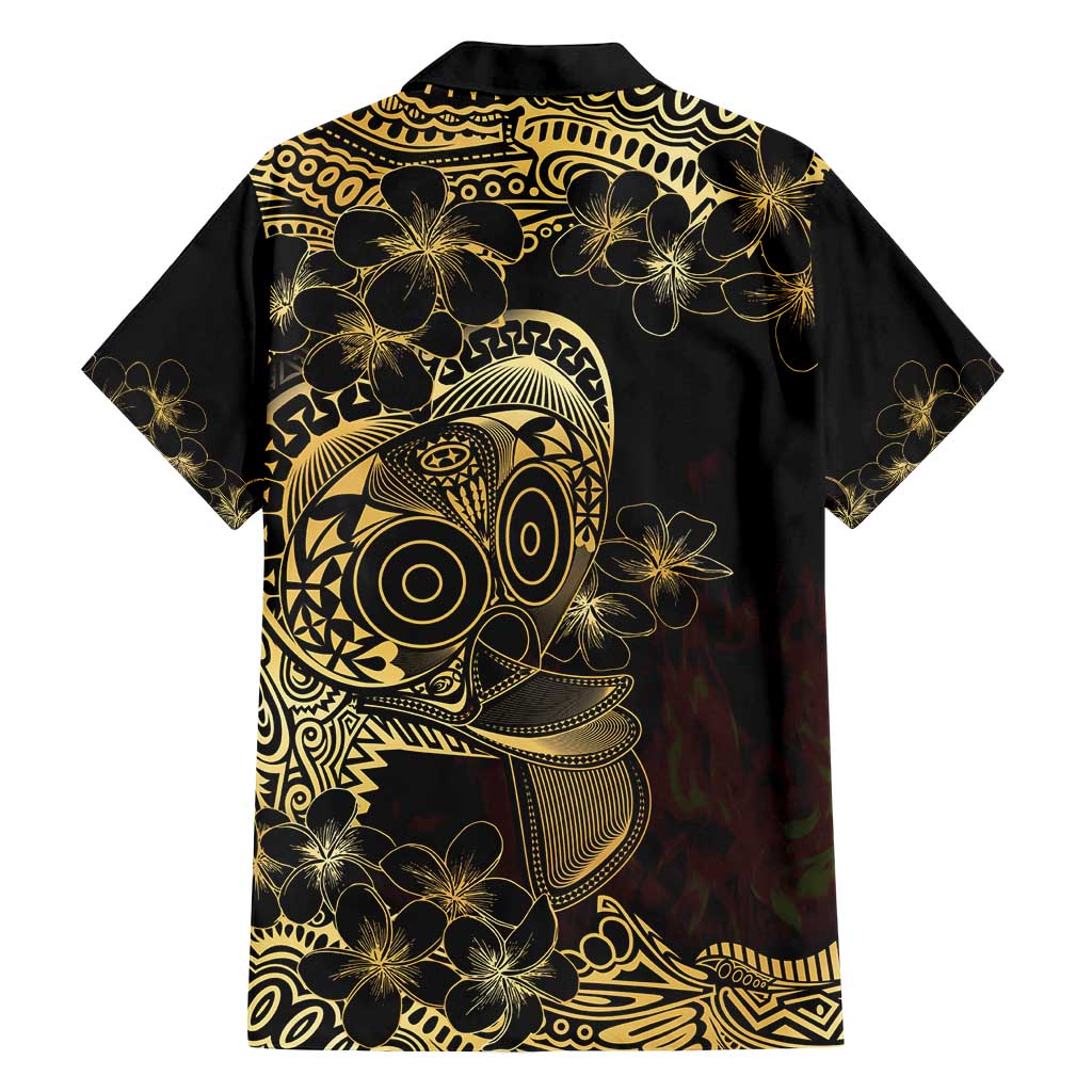 Frangipani Festival Rabaul Family Matching Long Sleeve Bodycon Dress and Hawaiian Shirt PNG Tribal Baining Mask Tattoo LT14 - Polynesian Pride