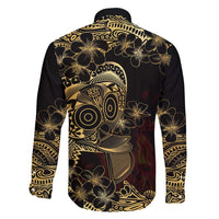 Frangipani Festival Rabaul Family Matching Short Sleeve Bodycon Dress and Hawaiian Shirt PNG Tribal Baining Mask Tattoo LT14 - Polynesian Pride