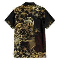 Frangipani Festival Rabaul Family Matching Tank Maxi Dress and Hawaiian Shirt PNG Tribal Baining Mask Tattoo LT14 - Polynesian Pride