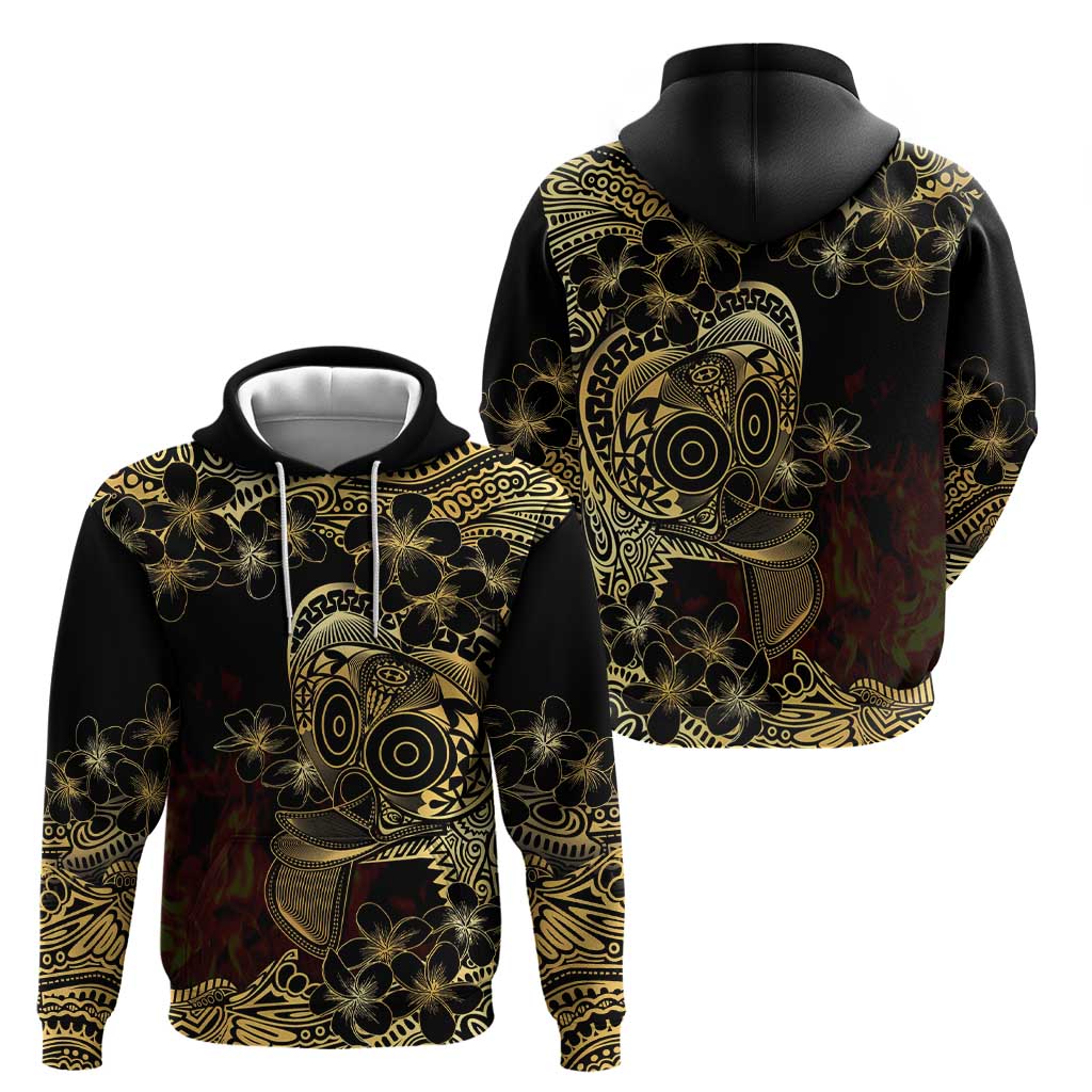 Frangipani Festival Rabaul Hoodie PNG Tribal Baining Mask Tattoo - Polynesian Pride