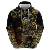 Frangipani Festival Rabaul Hoodie PNG Tribal Baining Mask Tattoo - Polynesian Pride