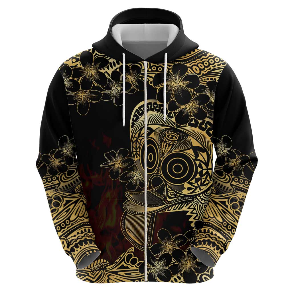 Frangipani Festival Rabaul Hoodie PNG Tribal Baining Mask Tattoo - Polynesian Pride