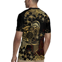 Frangipani Festival Rabaul Rugby Jersey PNG Tribal Baining Mask Tattoo - Polynesian Pride