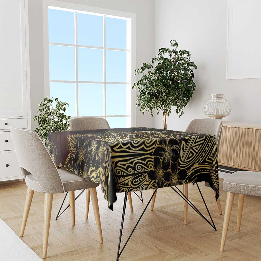 Frangipani Festival Rabaul Tablecloth PNG Tribal Baining Mask Tattoo - Polynesian Pride