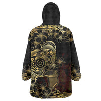 Frangipani Festival Rabaul Wearable Blanket Hoodie PNG Tribal Baining Mask Tattoo LT14 - Polynesian Pride