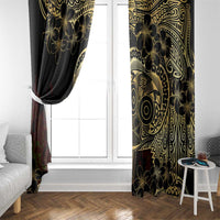 Frangipani Festival Rabaul Window Curtain PNG Tribal Baining Mask Tattoo - Polynesian Pride