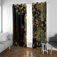 Frangipani Festival Rabaul Window Curtain PNG Tribal Baining Mask Tattoo - Polynesian Pride