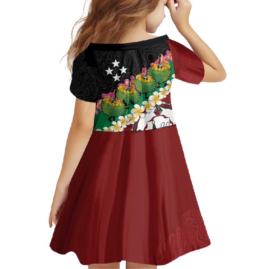 Frangipani Festival Rabaul East New Britain Family Matching Short Sleeve Bodycon Dress and Hawaiian Shirt Dukduk Dance With Plumeria LT14 - Polynesian Pride