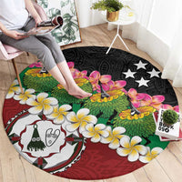 Frangipani Festival Rabaul East New Britain Round Carpet Dukduk Dance With Plumeria LT14 - Polynesian Pride