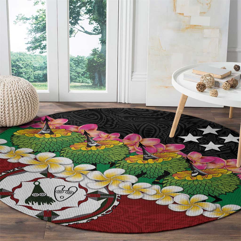 Frangipani Festival Rabaul East New Britain Round Carpet Dukduk Dance With Plumeria LT14 - Polynesian Pride