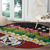 Frangipani Festival Rabaul East New Britain Round Carpet Dukduk Dance With Plumeria LT14 - Polynesian Pride