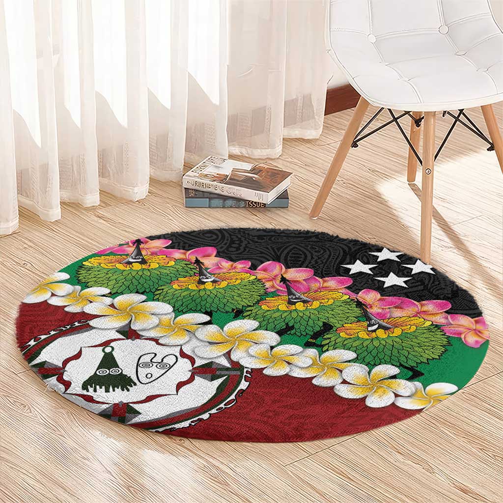 Frangipani Festival Rabaul East New Britain Round Carpet Dukduk Dance With Plumeria LT14 - Polynesian Pride