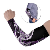 Purple Black Aloha Hawaii Arm Sleeves Polynesian Shark Tattoo Plumeria