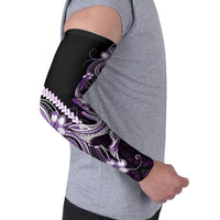 Purple Black Aloha Hawaii Arm Sleeves Polynesian Shark Tattoo Plumeria