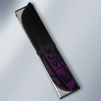 Purple Black Aloha Hawaii Auto Sun Shade Polynesian Shark Tattoo Plumeria