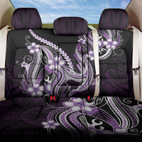 Purple Black Aloha Hawaii Back Car Seat Cover Polynesian Shark Tattoo Plumeria