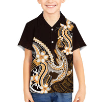 Orange Black Aloha Hawaii Hawaiian Shirt Polynesian Shark Tattoo Plumeria