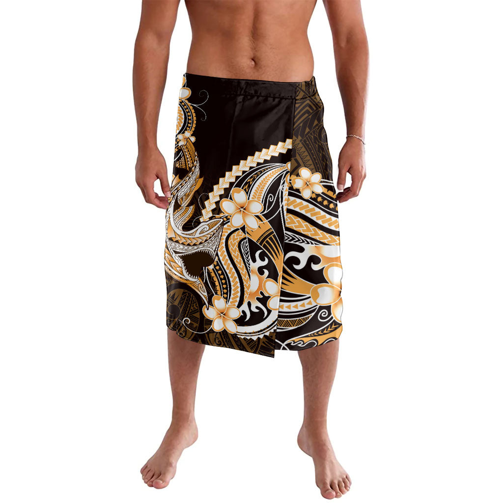 Orange Black Aloha Hawaii Lavalava Polynesian Shark Tattoo Plumeria