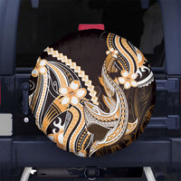 Orange Black Aloha Hawaii Spare Tire Cover Polynesian Shark Tattoo Plumeria