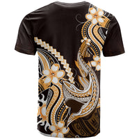 Orange Black Aloha Hawaii T Shirt Polynesian Shark Tattoo Plumeria