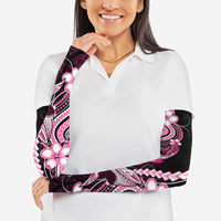 Pink Black Aloha Hawaii Arm Sleeves Polynesian Shark Tattoo Plumeria