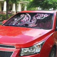 Pink Black Aloha Hawaii Auto Sun Shade Polynesian Shark Tattoo Plumeria