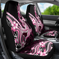 Pink Black Aloha Hawaii Car Seat Cover Polynesian Shark Tattoo Plumeria