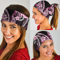 Pink Black Aloha Hawaii Neck Gaiter Polynesian Shark Tattoo Plumeria