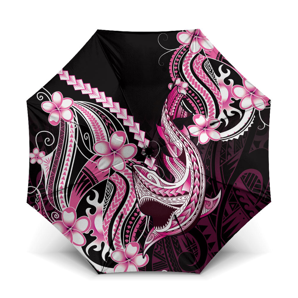 Pink Black Aloha Hawaii Umbrella Polynesian Shark Tattoo Plumeria