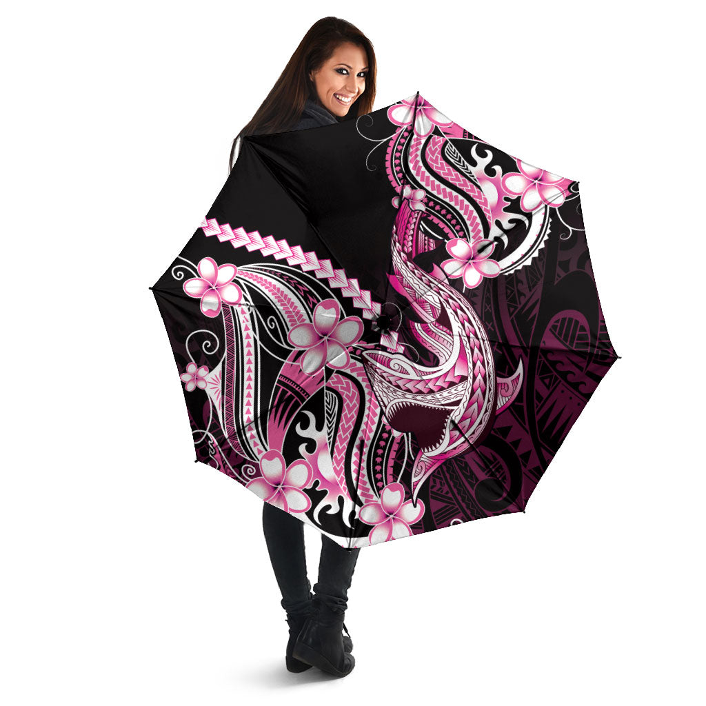 Pink Black Aloha Hawaii Umbrella Polynesian Shark Tattoo Plumeria
