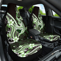 Green Black Aloha Hawaii Car Seat Cover Polynesian Shark Tattoo Plumeria LT14 One Size Green - Polynesian Pride