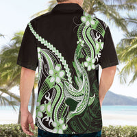 Green Black Aloha Hawaii Hawaiian Shirt Polynesian Shark Tattoo Plumeria