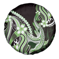 Green Black Aloha Hawaii Spare Tire Cover Polynesian Shark Tattoo Plumeria